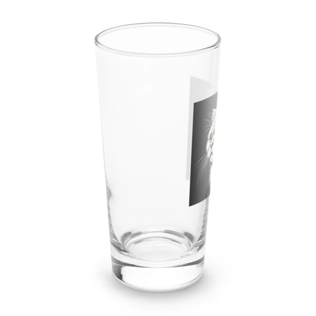 Artful Whiskersのノスタルジーねこ Long Sized Water Glass :left