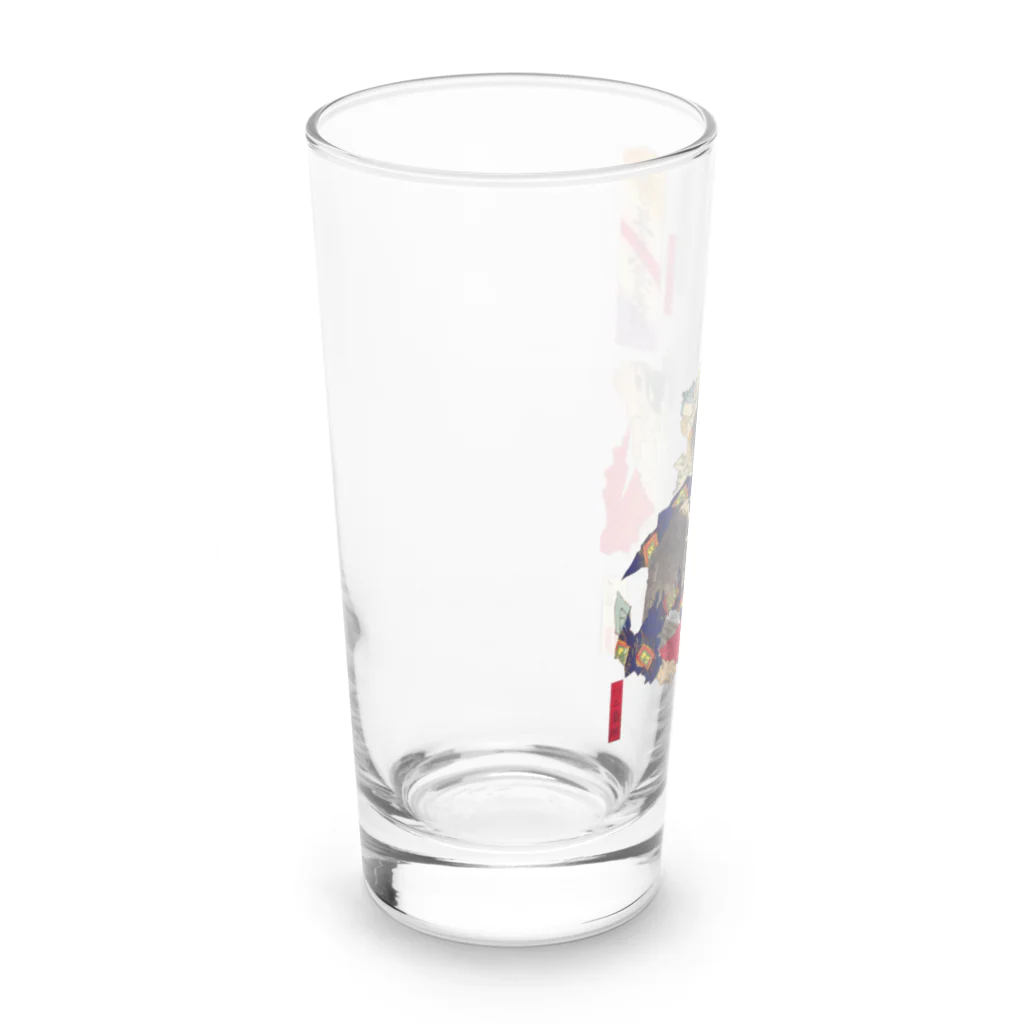 大正ロマン・昭和モダンの浮世絵　芳年武者无類 日本武尊・川上梟師 Long Sized Water Glass :left