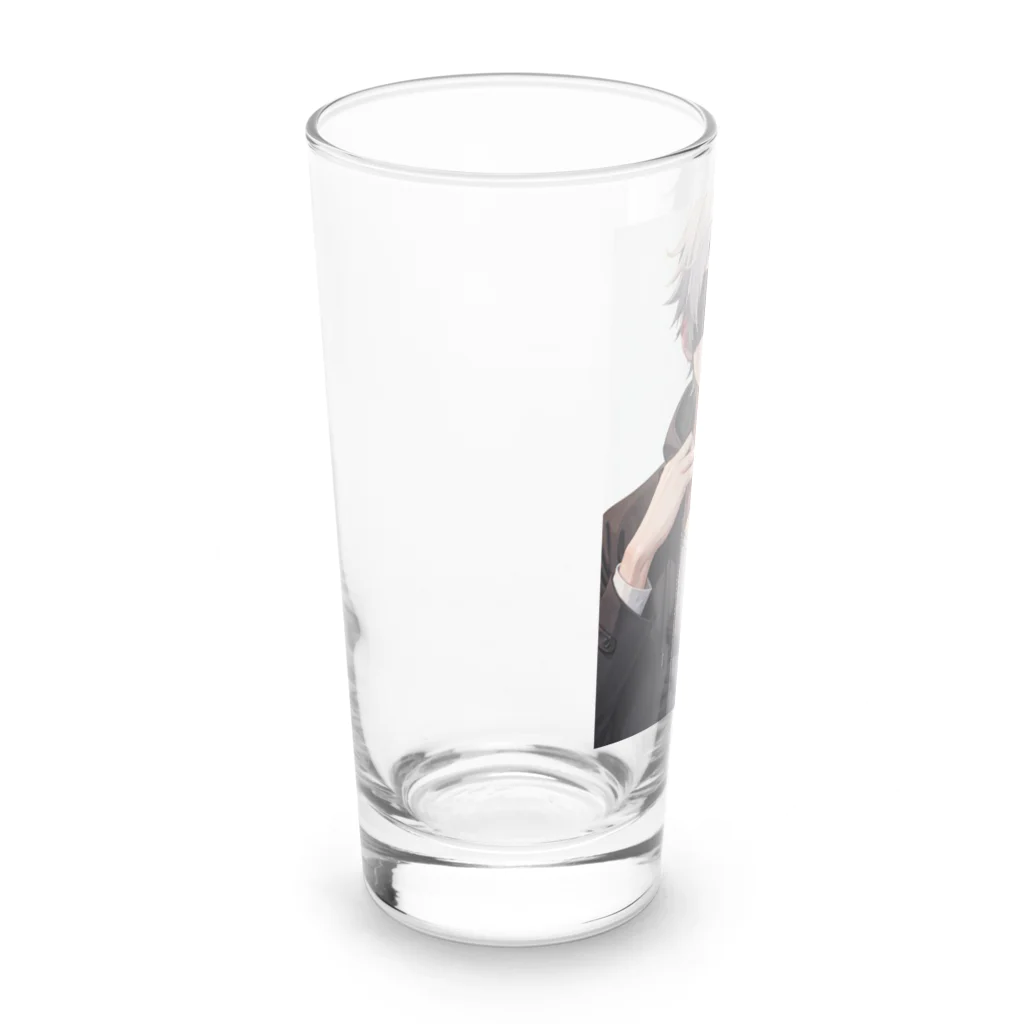 かわいい女の子とシュールな絵の五條　悟飯 Long Sized Water Glass :left