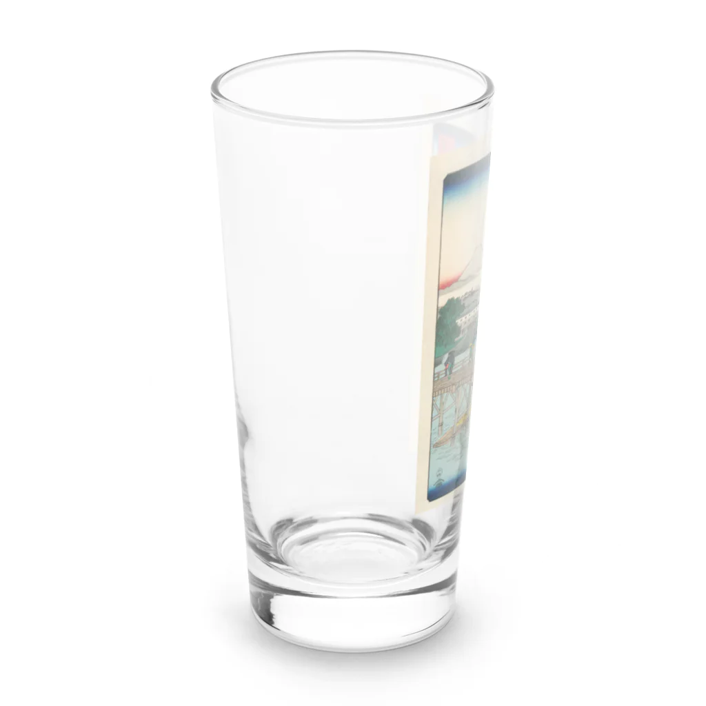 浮世絵屋の広重「冨二三十六景①　東都一石ばし」歌川広重の浮世絵 Long Sized Water Glass :left
