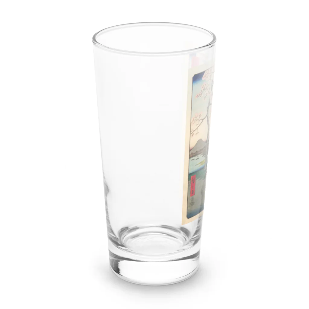 浮世絵屋の広重「冨二三十六景⑦　東都墨田堤」歌川広重の浮世絵 Long Sized Water Glass :left