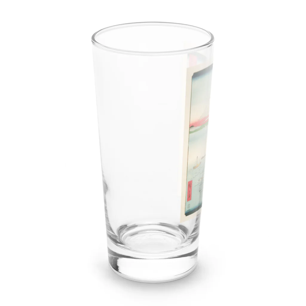 浮世絵屋の広重「冨二三十六景⑰　相州三浦之海上 」歌川広重の浮世絵 Long Sized Water Glass :left