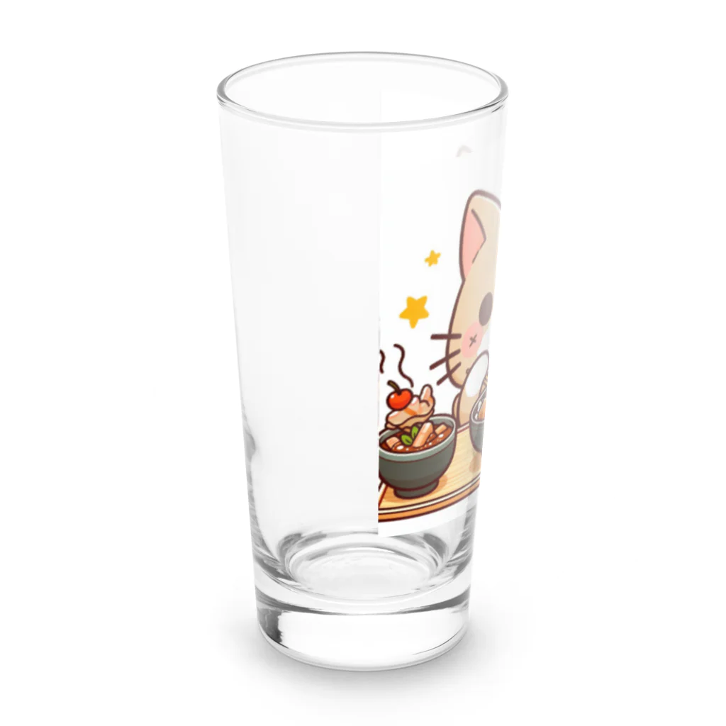 zuuu-の☆食いしん坊にゃんこ☆ Long Sized Water Glass :left