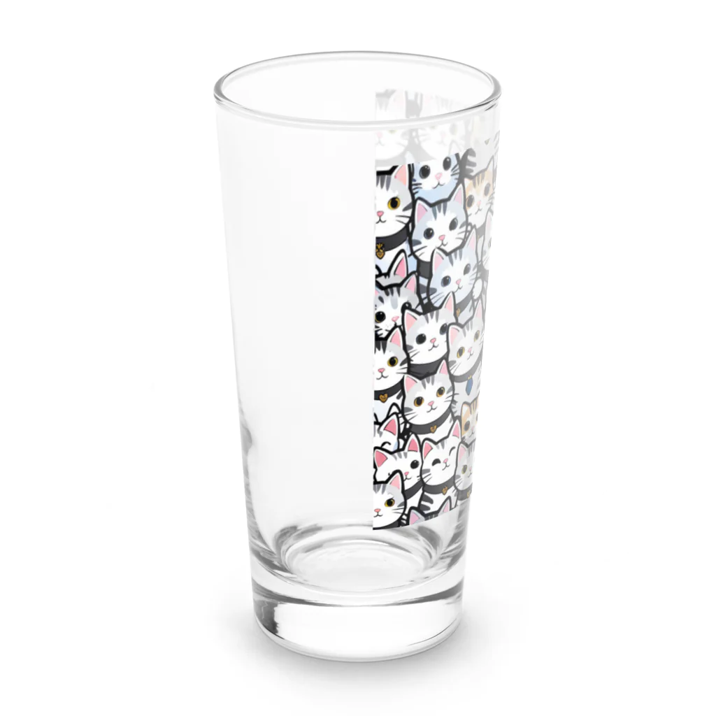 エクレア【eclair】AIイラスト×オリジナルグッズの猫の集まり Long Sized Water Glass :left