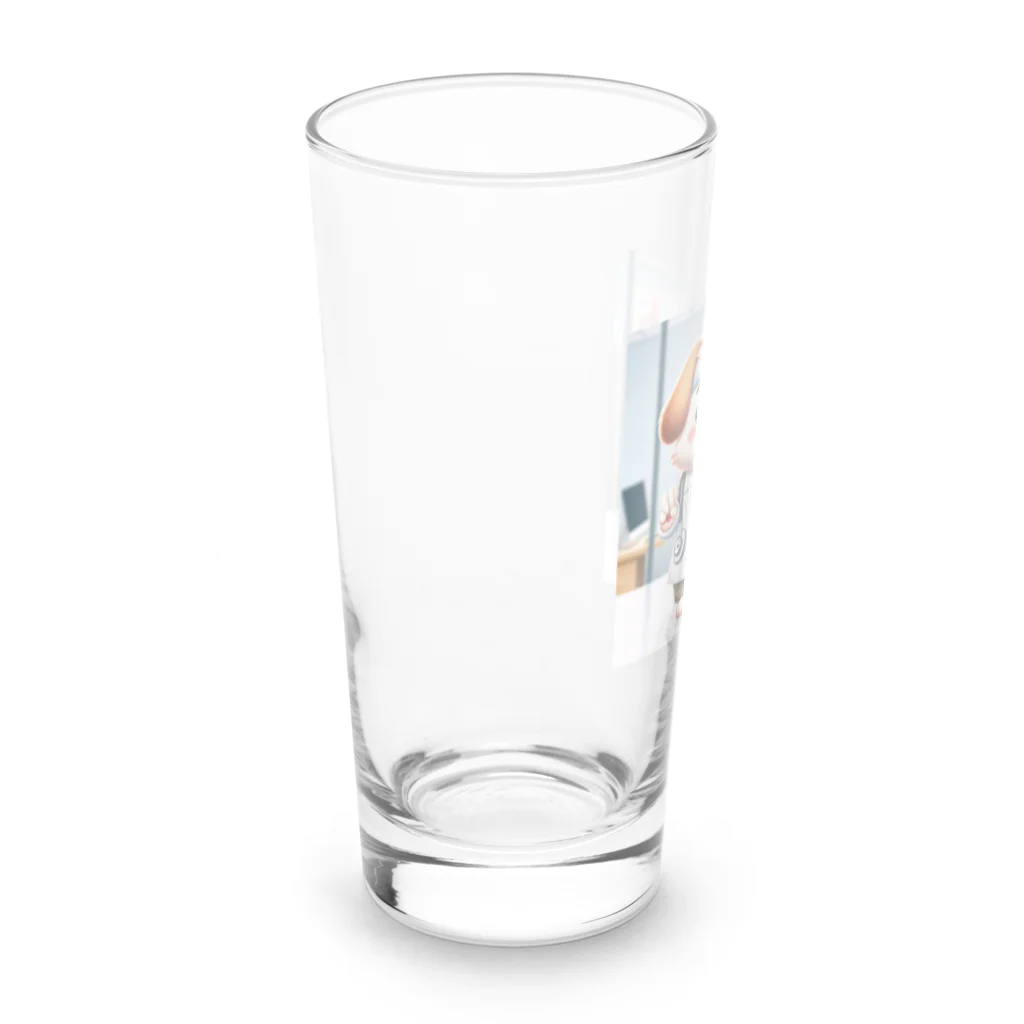 はらの健康第一の犬 Long Sized Water Glass :left