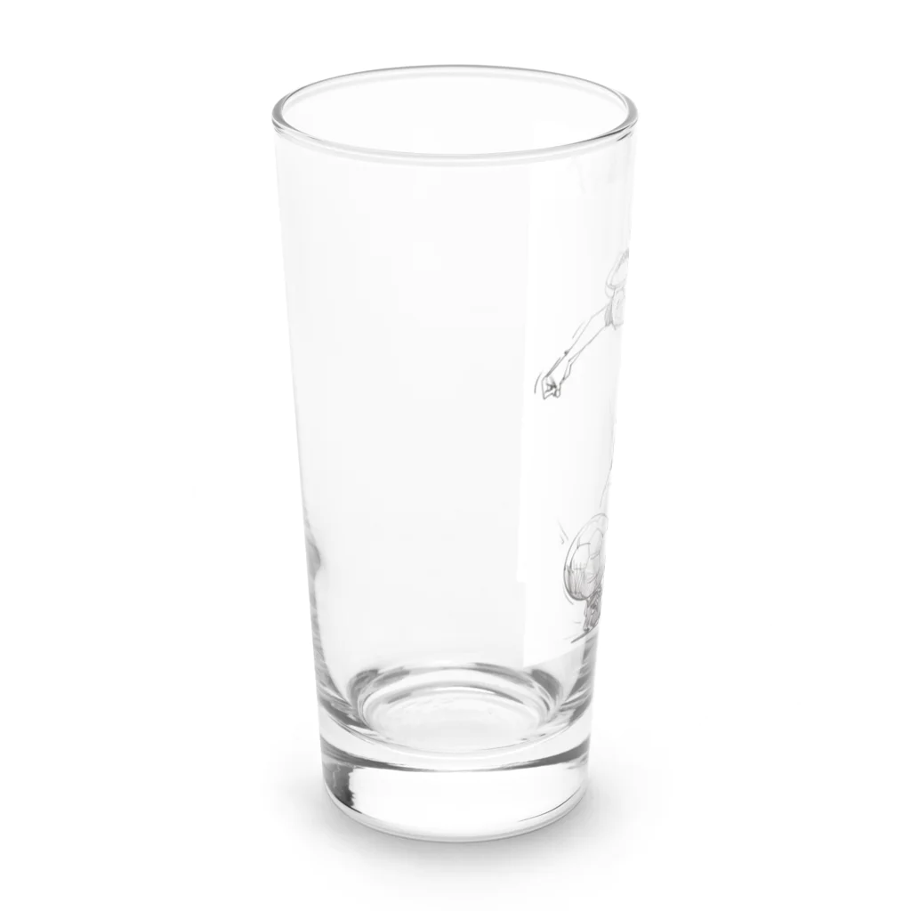 sports_musumeのサッカー女子 Long Sized Water Glass :left