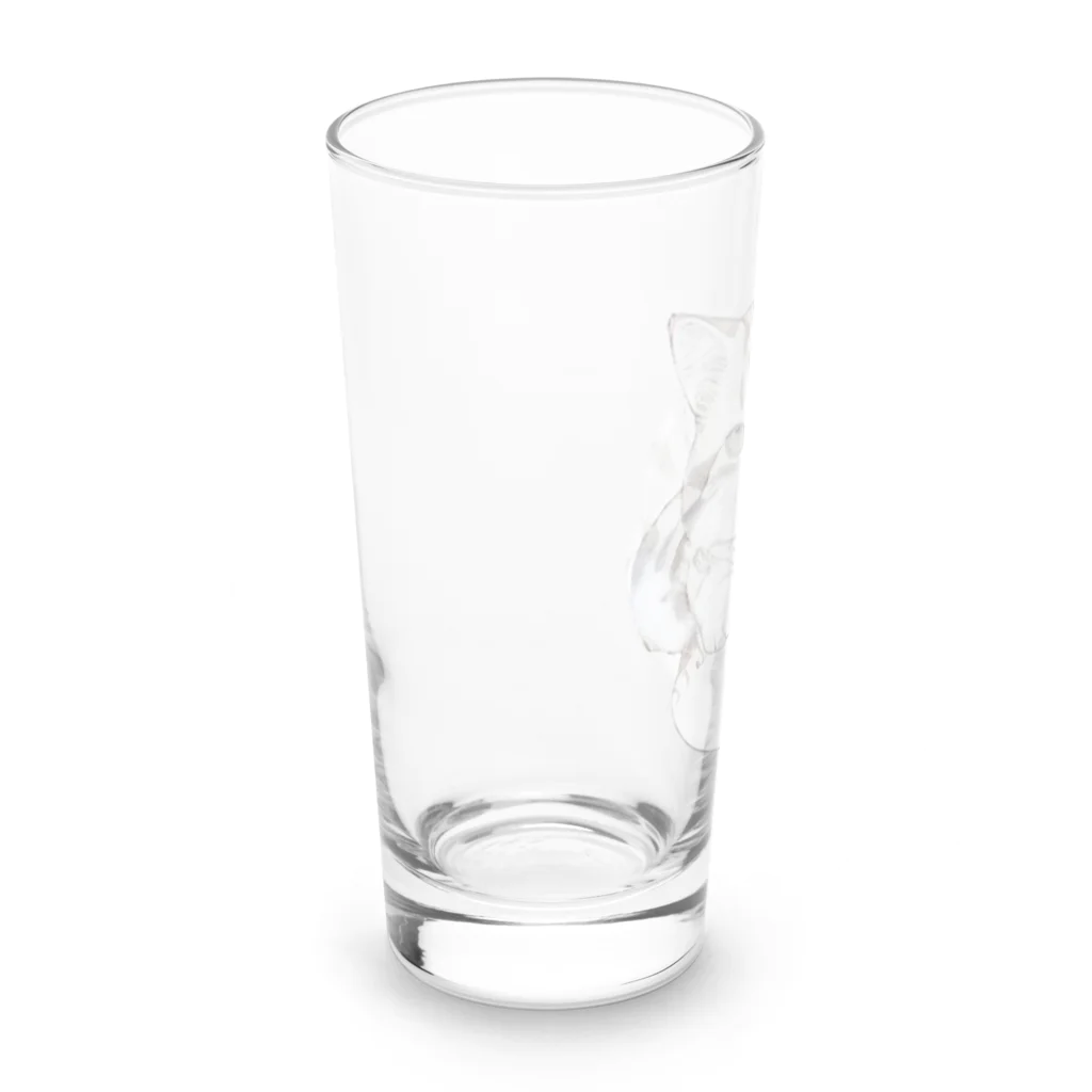 姫とすずり。のゆったりとくつろぐねこ Long Sized Water Glass :left