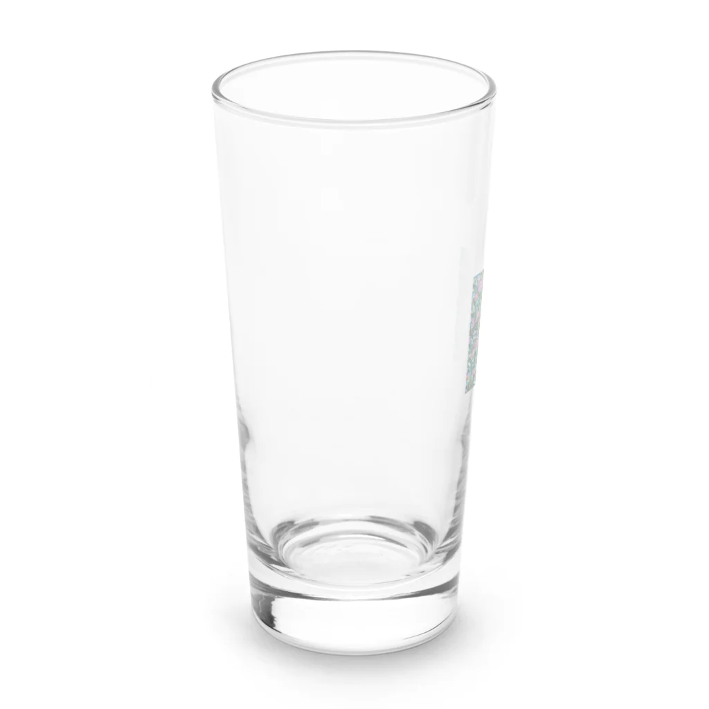 okura-hのおばあちゃんの柄シャツ Long Sized Water Glass :left