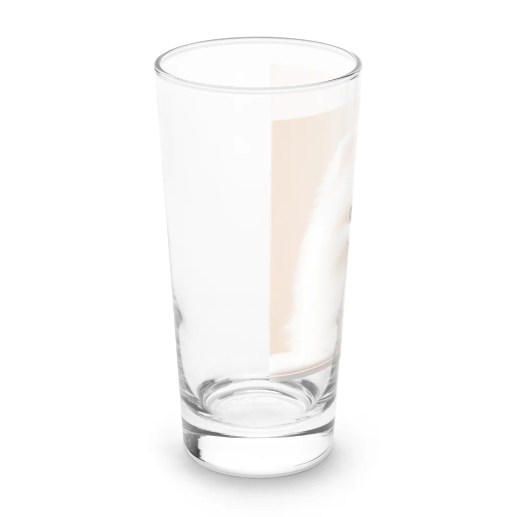 LALAの白ポメグッズ Long Sized Water Glass :left