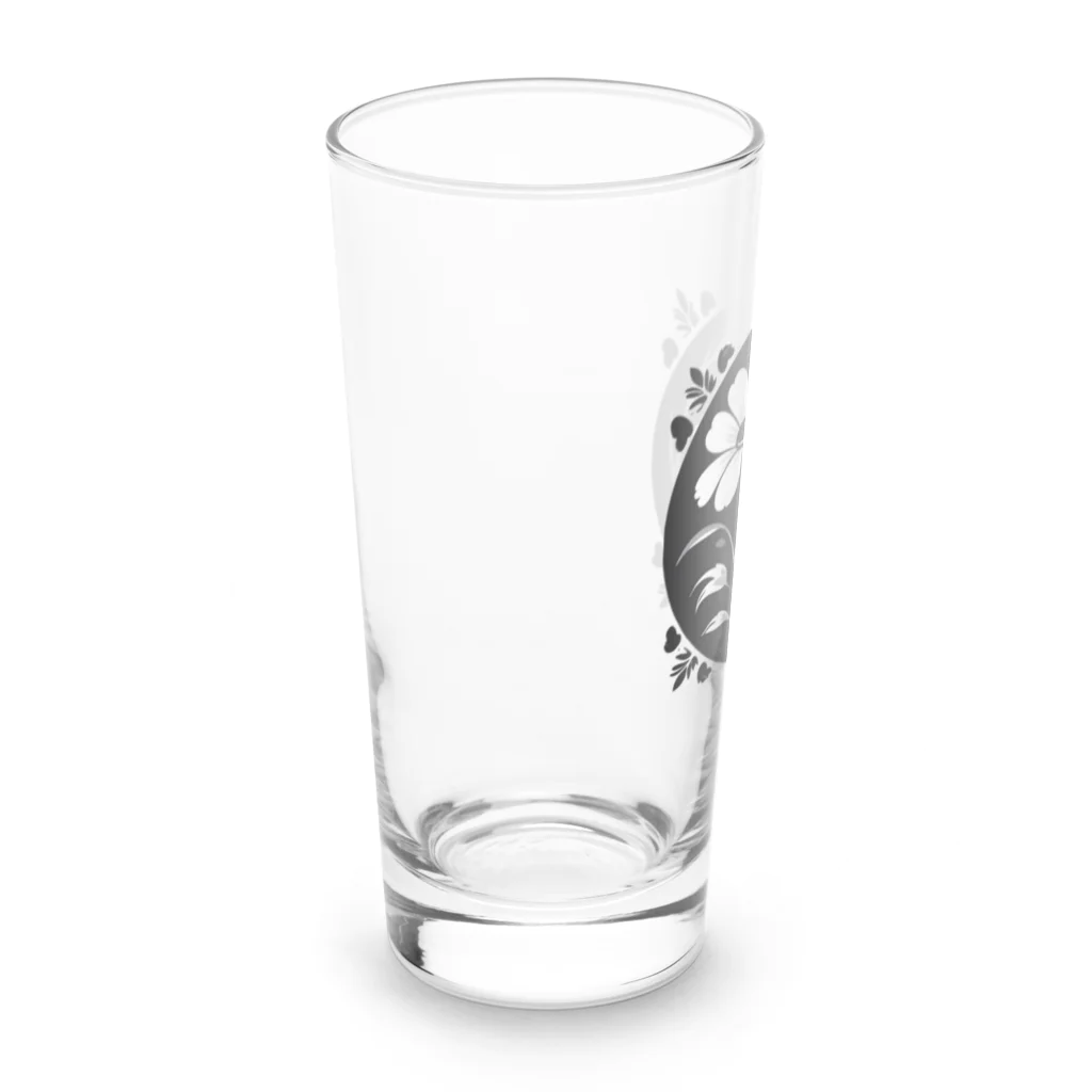 ファンシーTシャツ屋のクールなトライバルフラワーⅣ Long Sized Water Glass :left