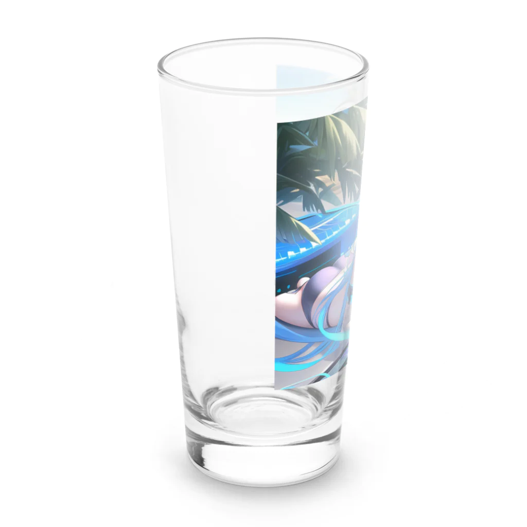 シロクマペンギンのエルフのサイバーピアニストの夏休み Long Sized Water Glass :left