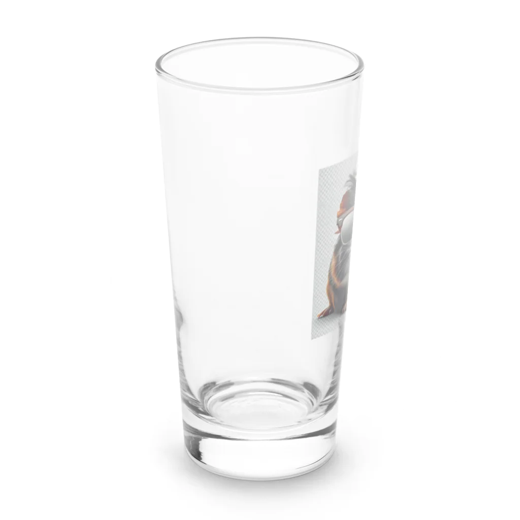 ふわりんごカフェのグラサンモルモットくん Long Sized Water Glass :left