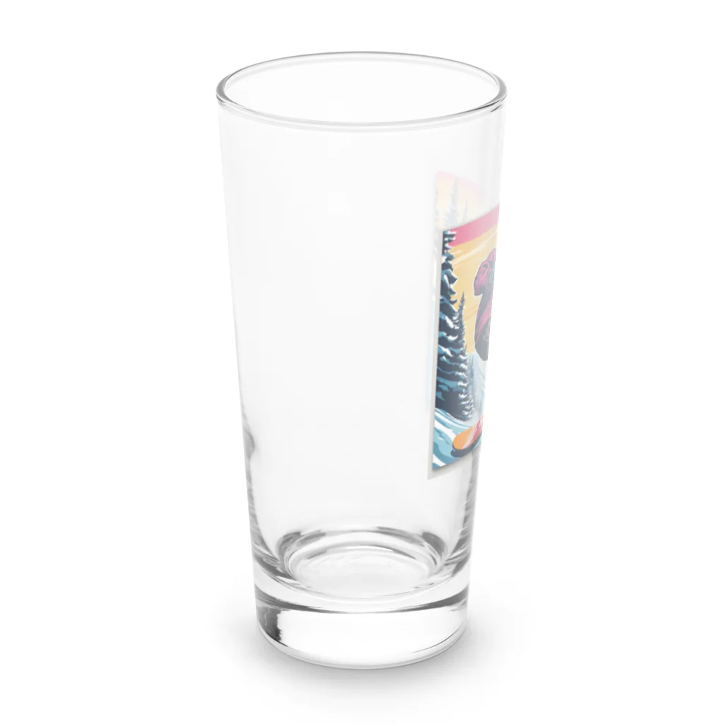 crazykoのスノーボーダー Long Sized Water Glass :left