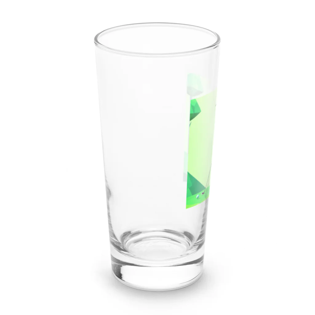 田舎老人只爺のゴルフしている美人 Long Sized Water Glass :left