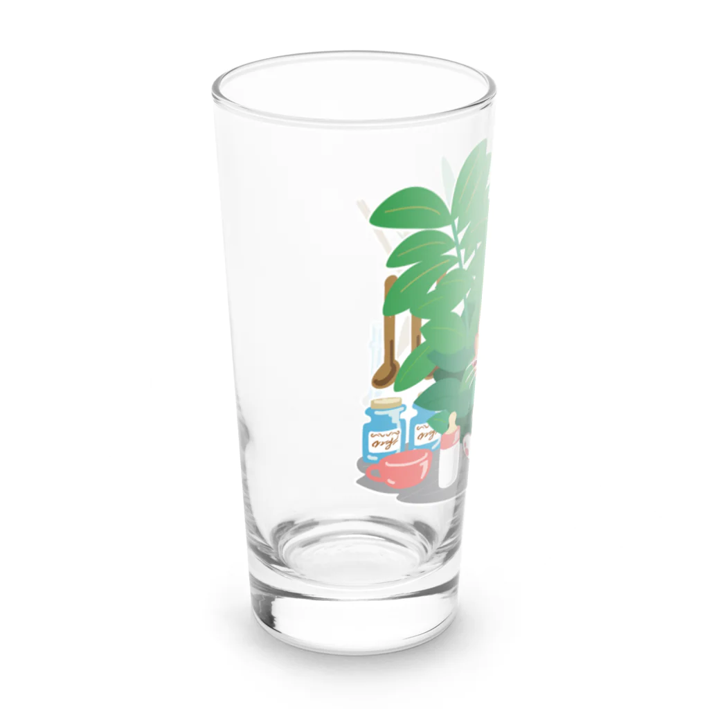 AckeeWolf Art Shopの可愛い子猫のミルクタイム Long Sized Water Glass :left