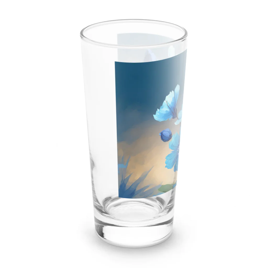 Happy Shopの青い花 Long Sized Water Glass :left