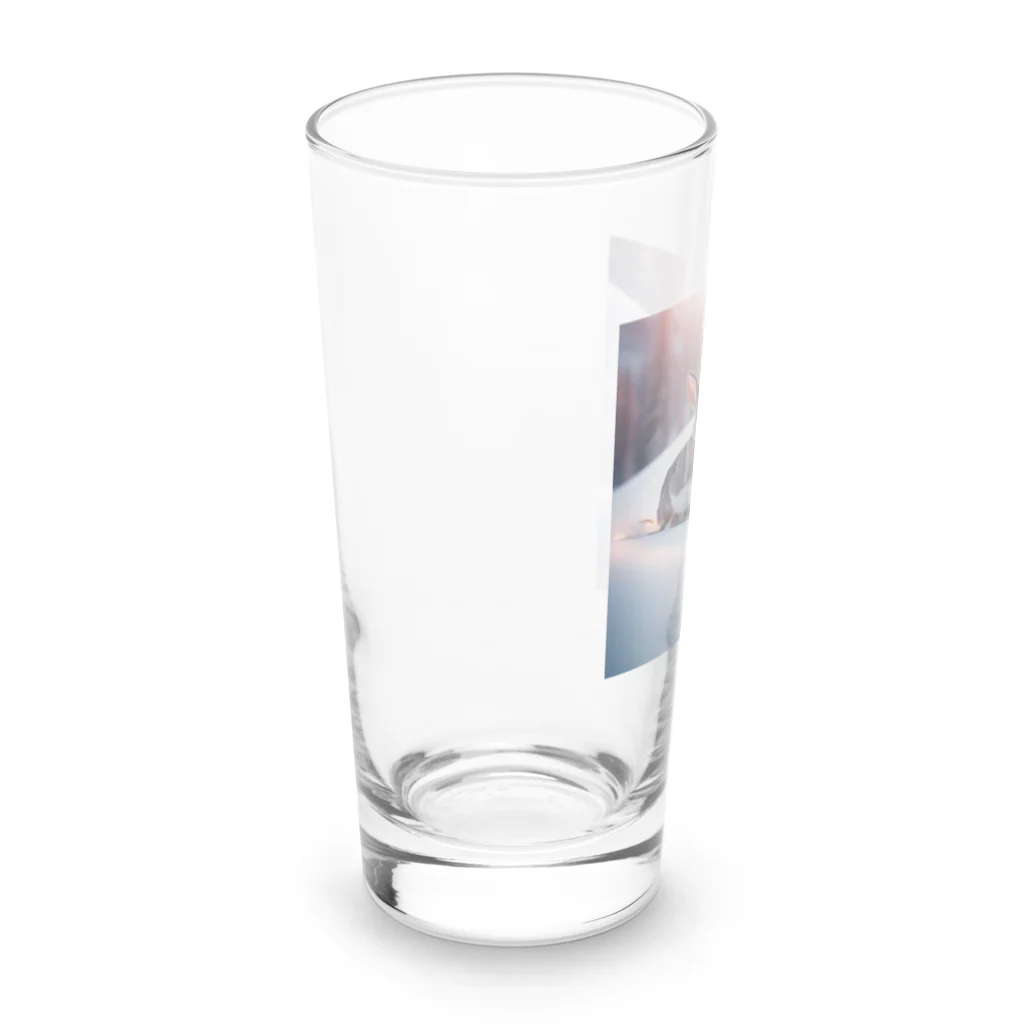 peinto888のスキーうさちゃん Long Sized Water Glass :left