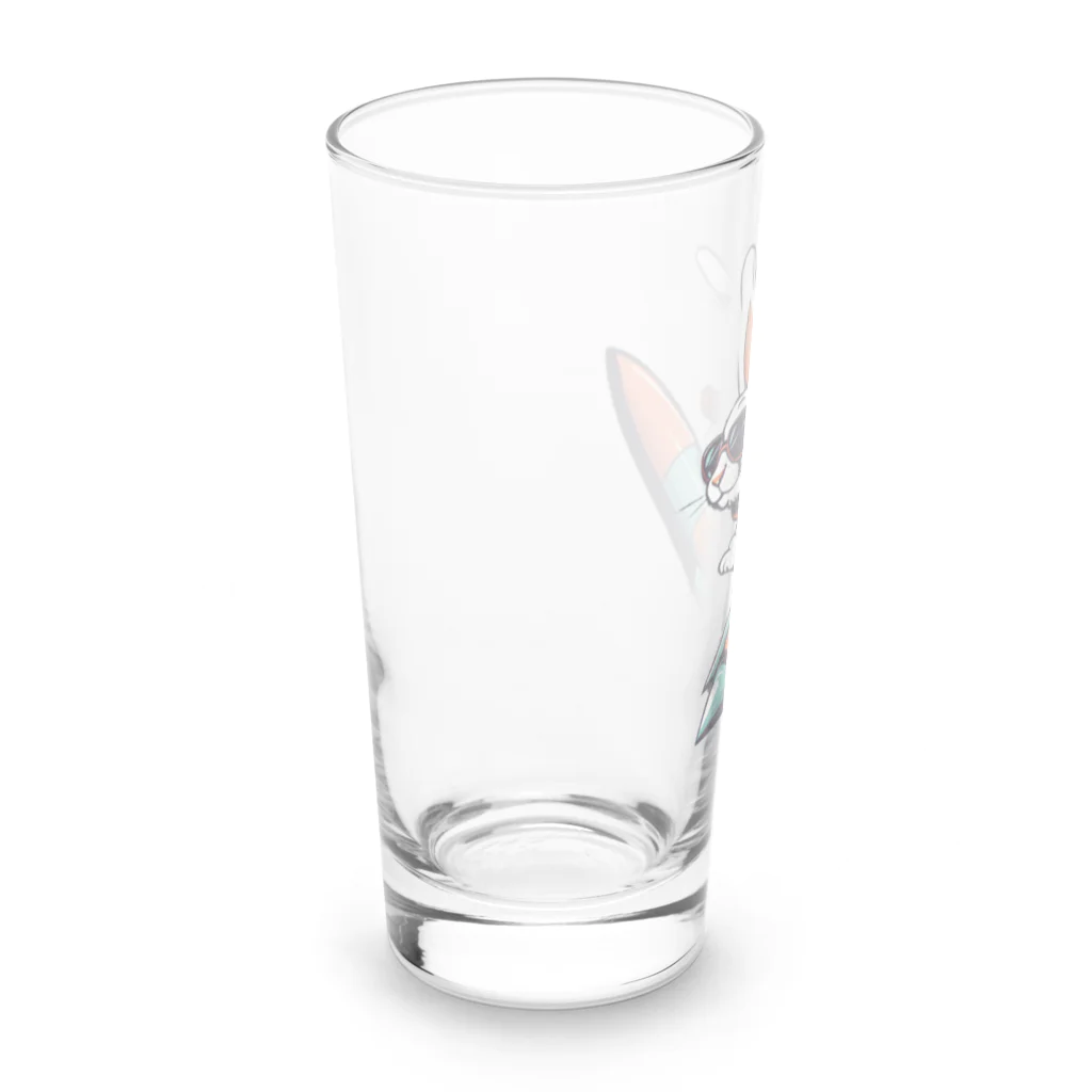 ロケットうさぎのロケットうさぎ　ミッション遂行 Long Sized Water Glass :left