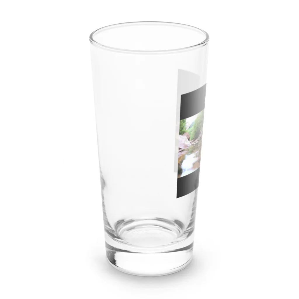 ココロ葉shopの森林のせせらぎ小川 Long Sized Water Glass :left
