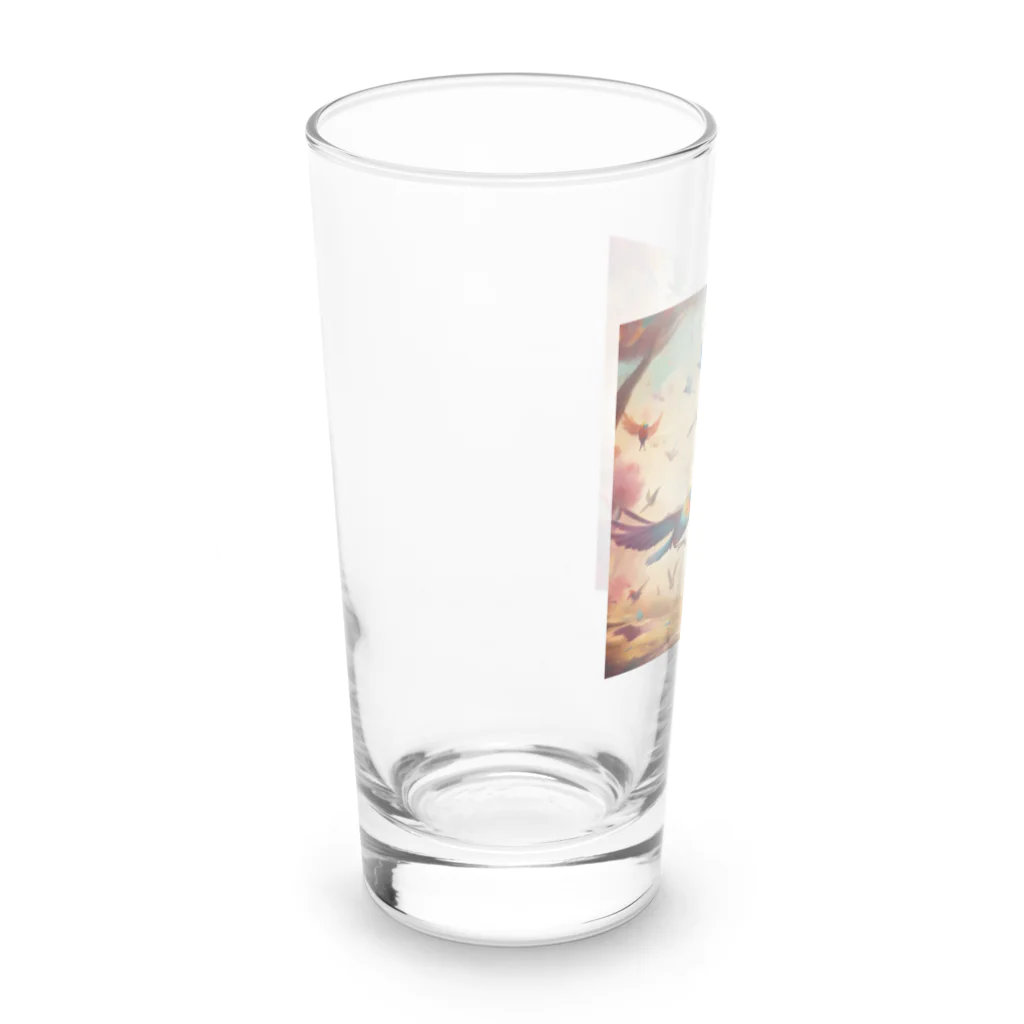 にくまるショップの賑鳥 Long Sized Water Glass :left