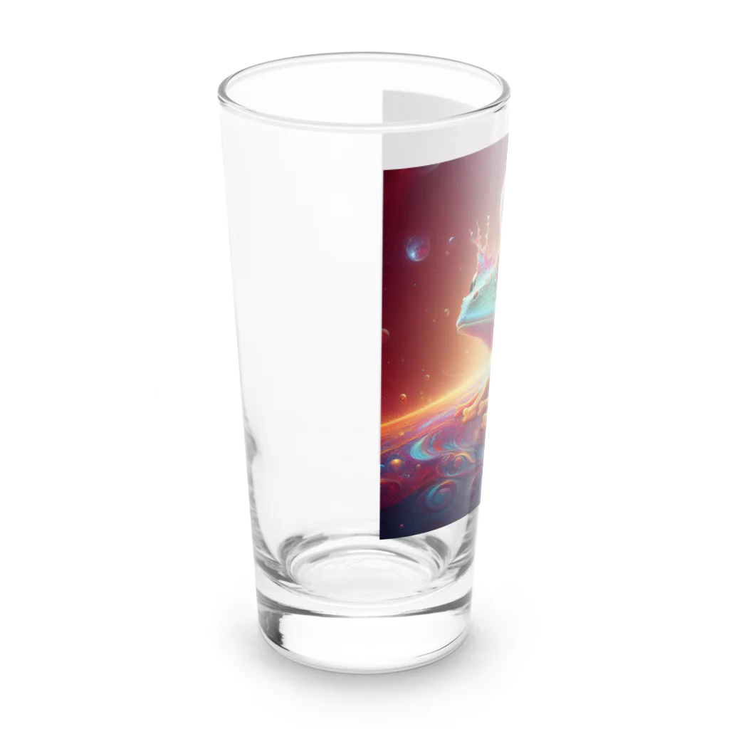 ilovefrogの宇宙の中に浮かぶベルツノガエル Long Sized Water Glass :left