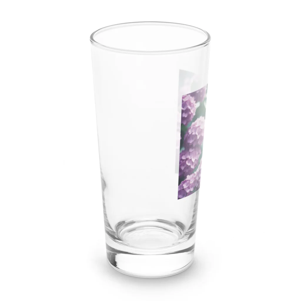 neat55のアジサイの球状の花房 Long Sized Water Glass :left