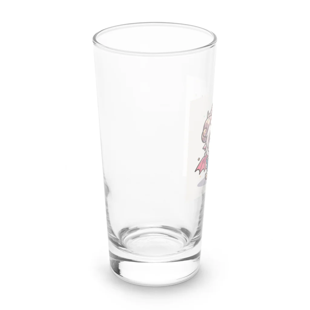 可愛らしいドラゴンのイラストグッズ店のかわいいドラゴンのイラスト Long Sized Water Glass :left