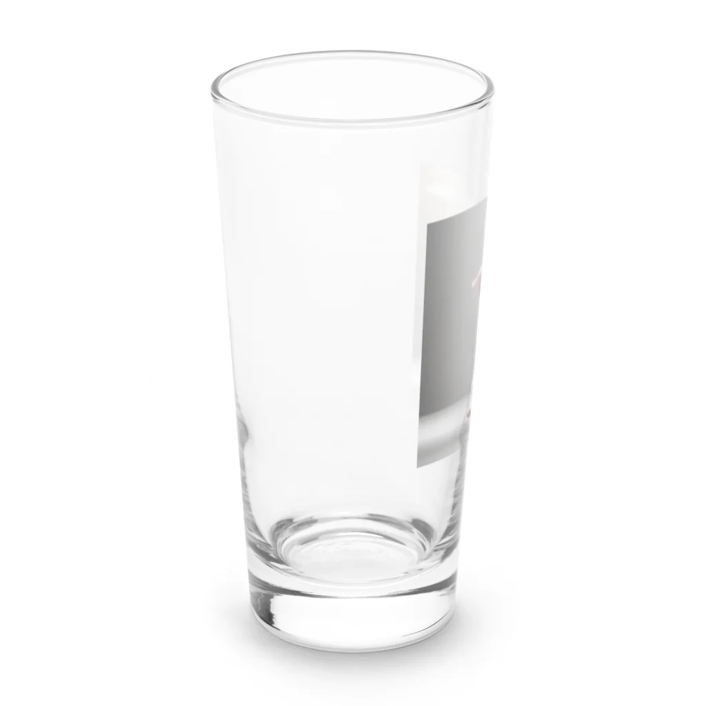 サングラスキャラのユニークなスタイルのサングラスをかけたブタ登場！ Long Sized Water Glass :left