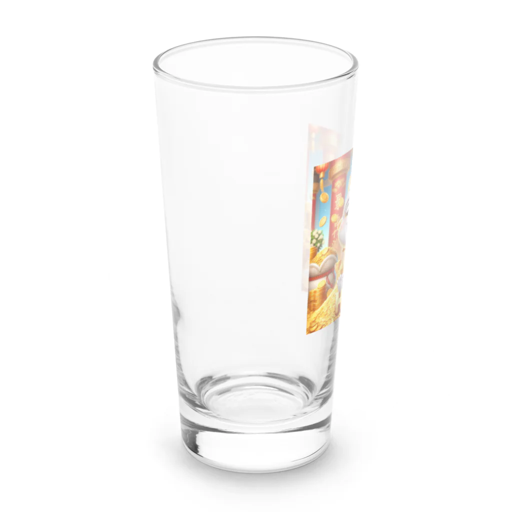 midori_kawaの開運黄金の泉瞑グッズ！白龍ちゃんがお守りします Long Sized Water Glass :left