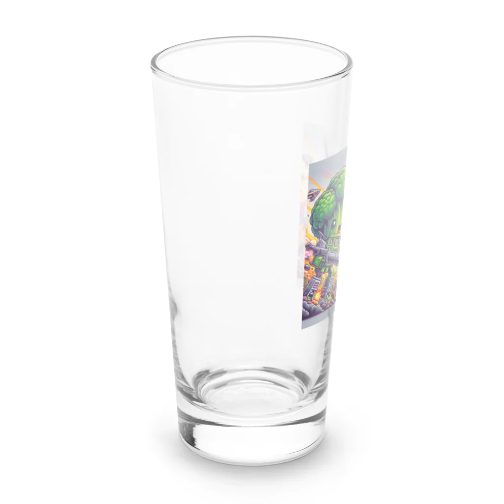 monpinのtorannsufo-mu　ぶろっこにゃん Long Sized Water Glass :left