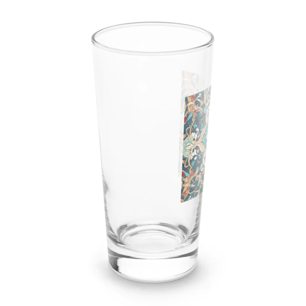 saqui.comのブルーのアラベスク Long Sized Water Glass :left