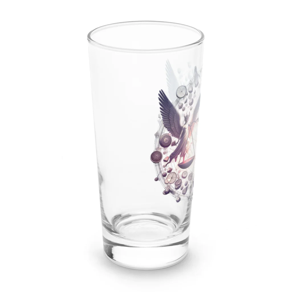 3匹の黒猫 ショップの審判の天秤 Long Sized Water Glass :left