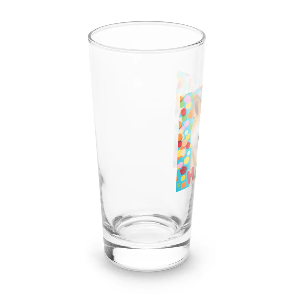 ANTARESの今日もハッピーな柴犬 Long Sized Water Glass :left