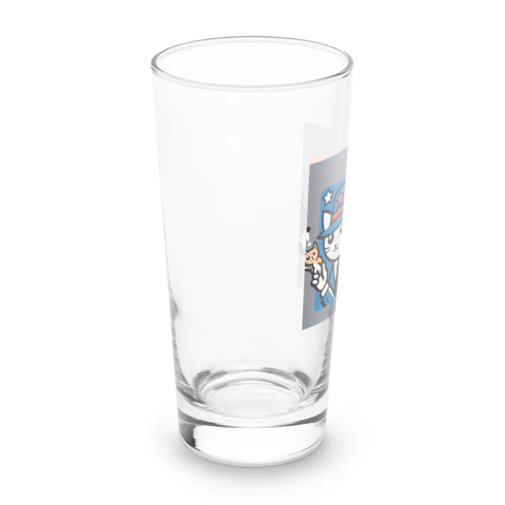 はまみるのライバル同士の猫 Long Sized Water Glass :left