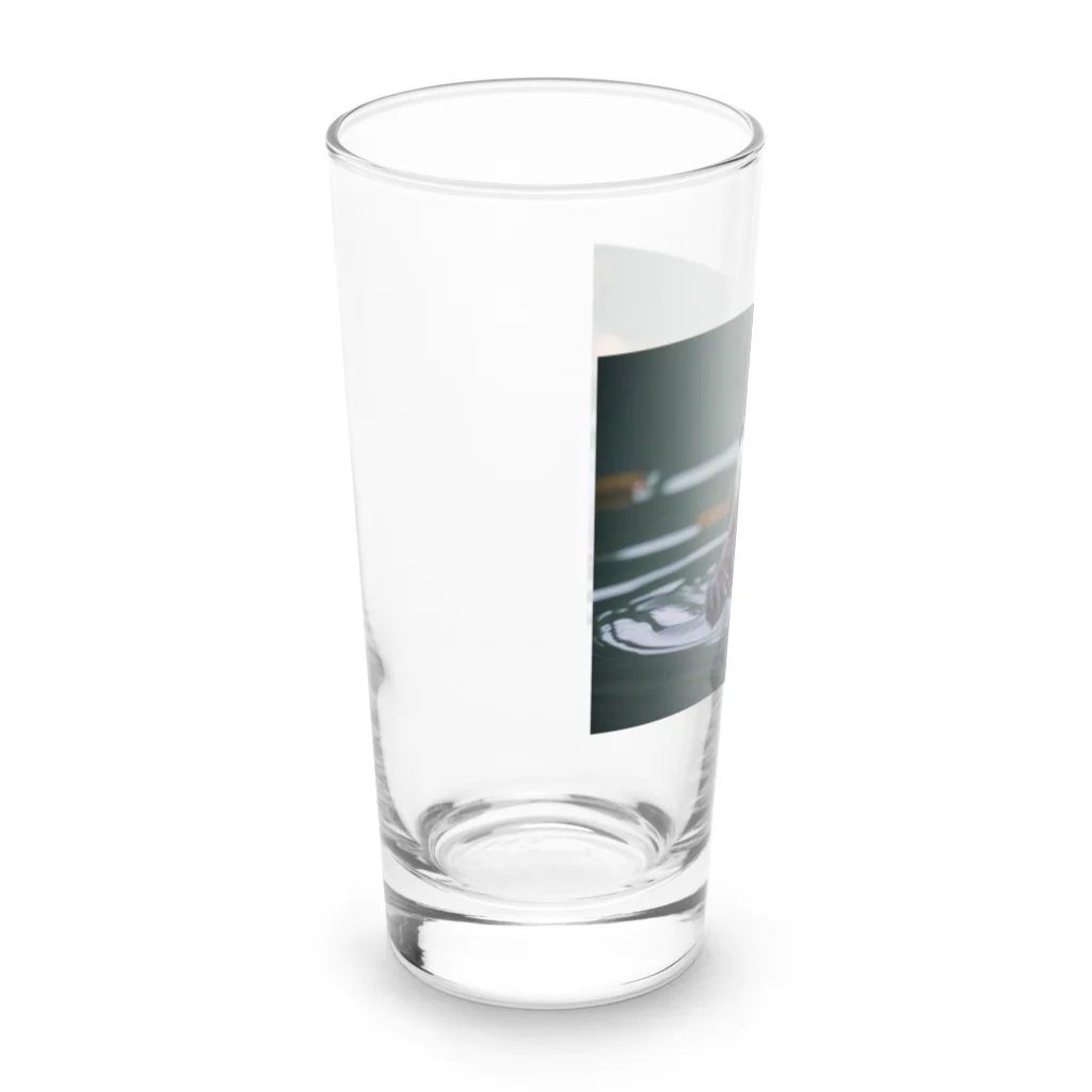 「動物ミリ屋」のカワウソのパーくん Long Sized Water Glass :left