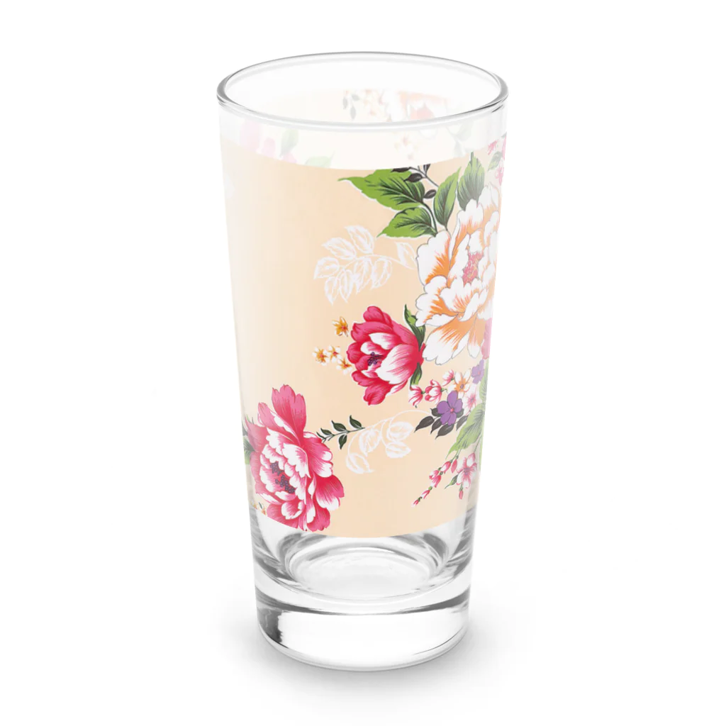 Love taiwanの台湾の伝統的な花柄 (牡丹ピンク) / ロンググラス Long Sized Water Glass :left