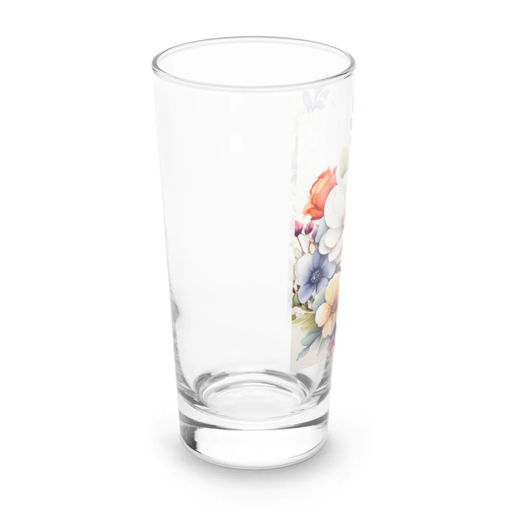 Lemon teaのたくさんの花々を Long Sized Water Glass :left