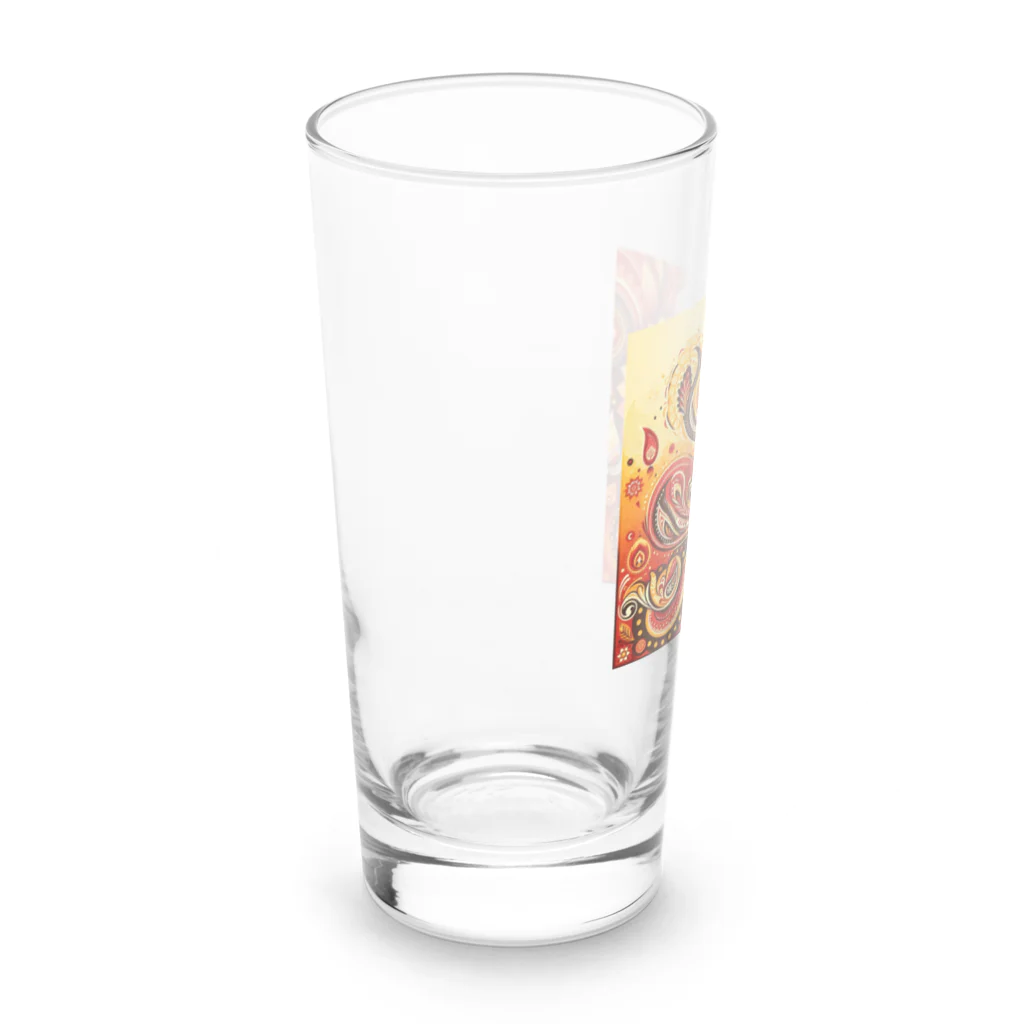 saqui.comのエネルギッシュカラーのインド柄 Long Sized Water Glass :left