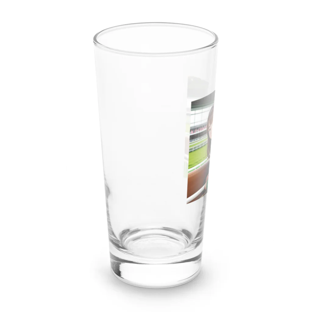 競馬大好きTBTショップ！の「競馬大好き！可愛い女の子が熱狂中！」 Long Sized Water Glass :left