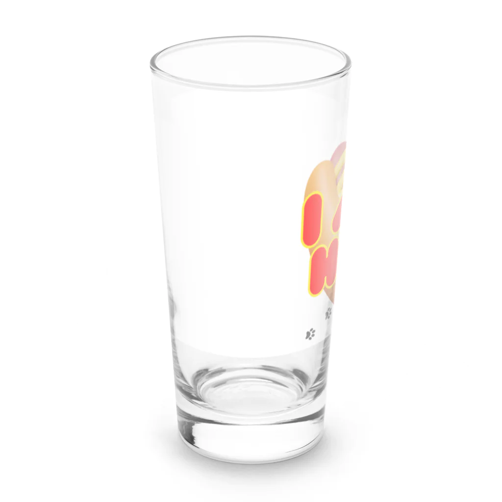 Boba's shopのホットなドッグ Long Sized Water Glass :left