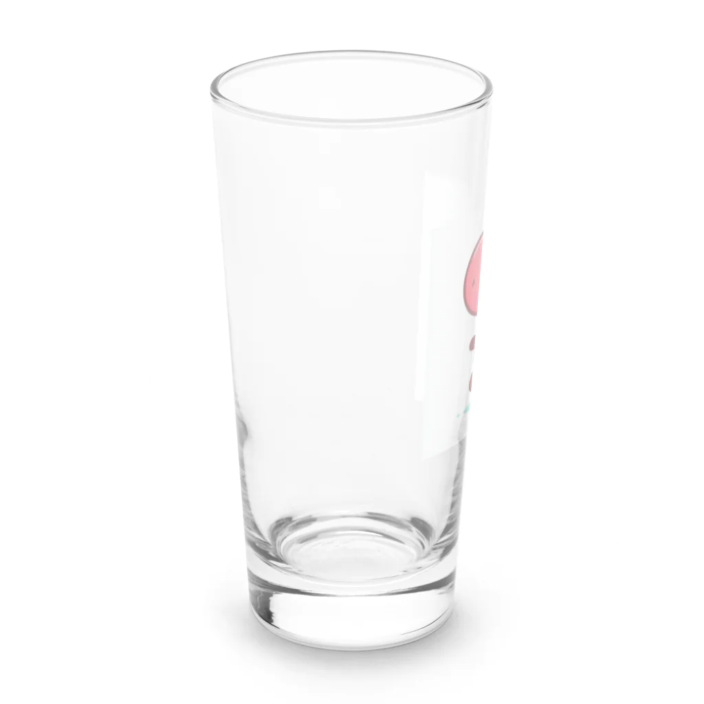 フラットザウルスの癒しのレッドザウルス Long Sized Water Glass :left