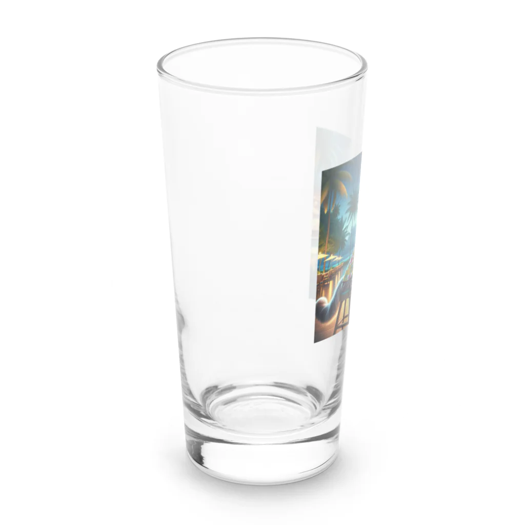 アニマル達の気分転換中のメイクーン Long Sized Water Glass :left