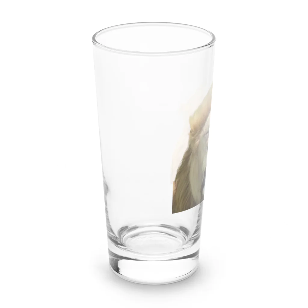 mayura_photoの眠そうなオスライオン Long Sized Water Glass :left