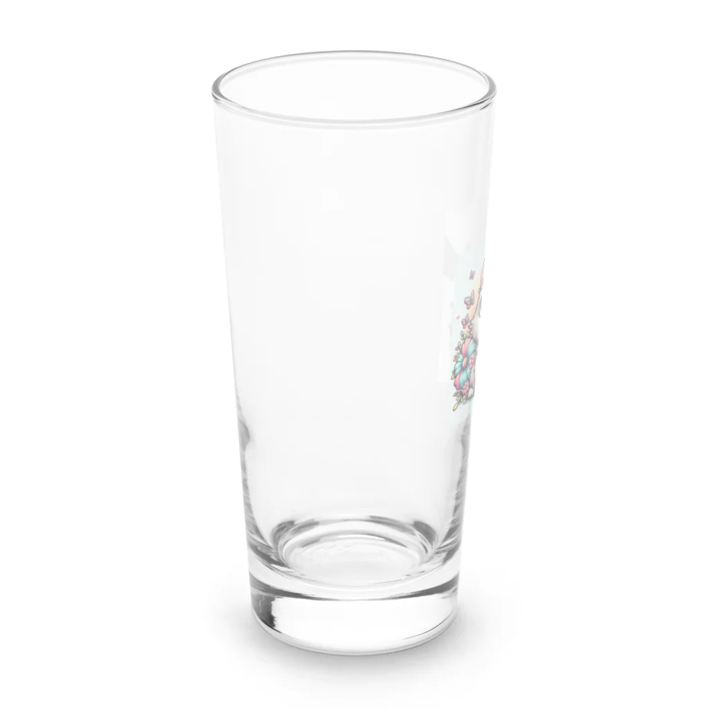 cc-akの可愛いいねこが目を輝かせています！ Long Sized Water Glass :left