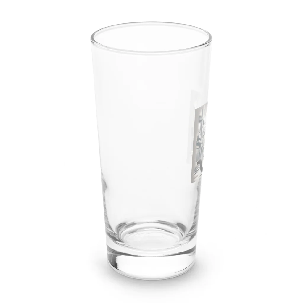 cc-akの男らしいねこ Long Sized Water Glass :left