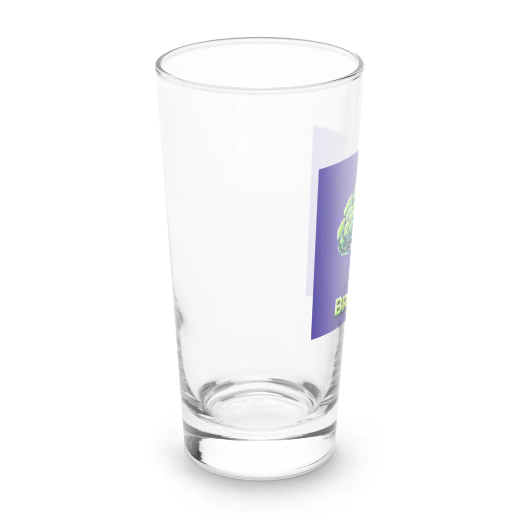 ドット絵調理器具のドット絵「ブロッコリー」 Long Sized Water Glass :left