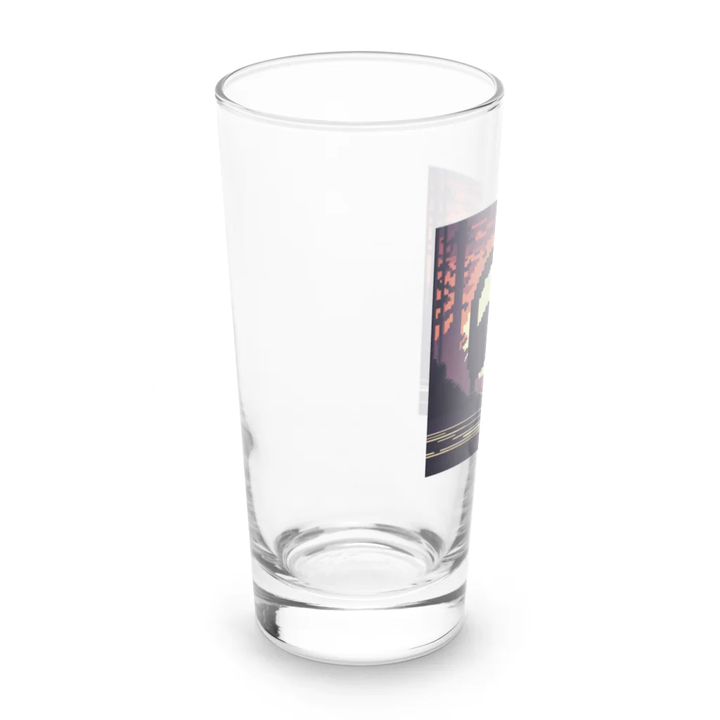 TemTako10のドット絵　ホラーキャット Long Sized Water Glass :left