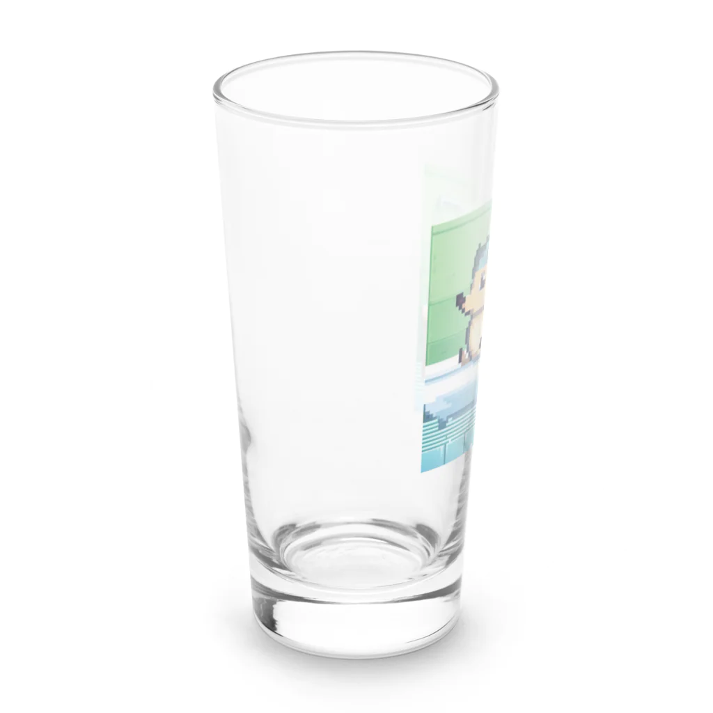 yu-tata-yuのお風呂に入るハリネズミ Long Sized Water Glass :left