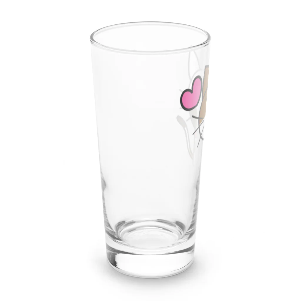 ねこ日和のねこ日和（ぶち猫） Long Sized Water Glass :left