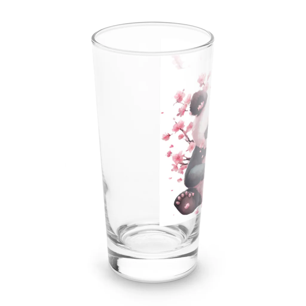 waterpandaのパンダと桜 Long Sized Water Glass :left